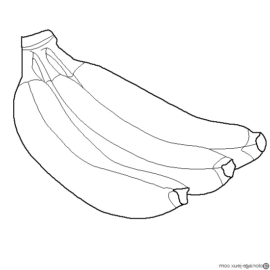 coloriage fruit banane colorier ligne