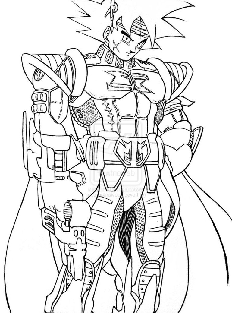bardock coloring pages