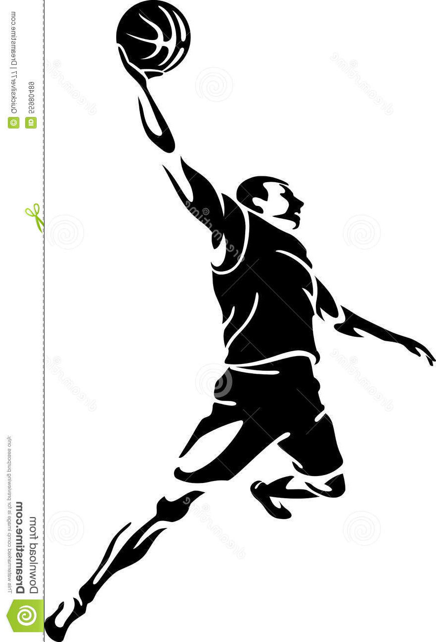 illustration stock art basketball dunk image