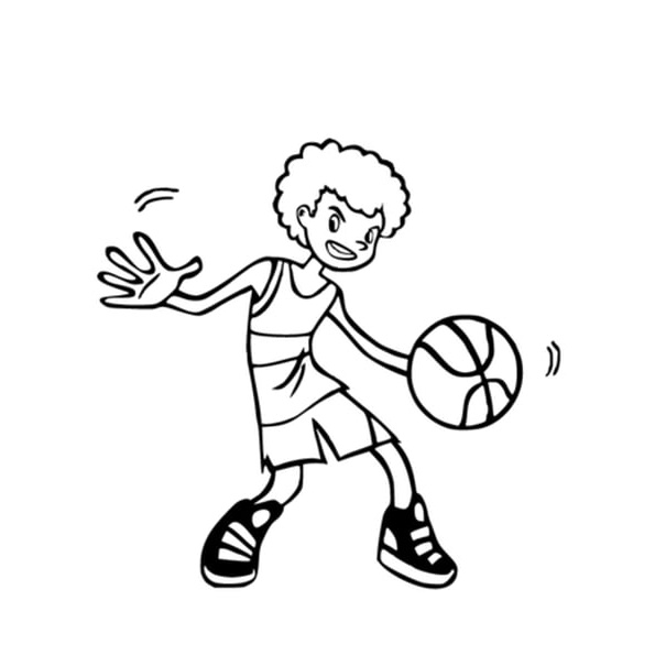 basket ball coloriage