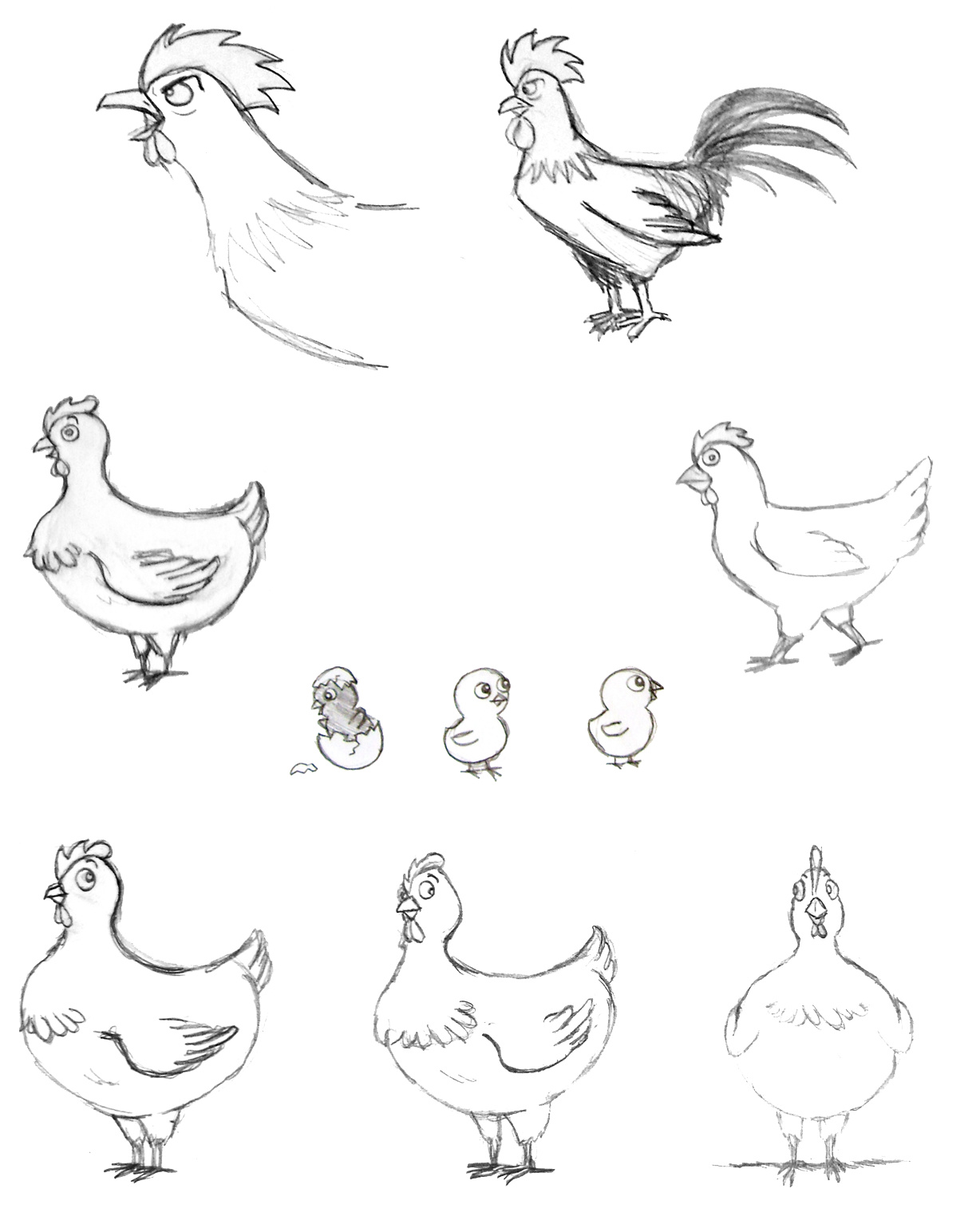 ment dessiner une poule