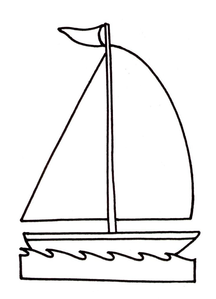 coloriage bateau voilier
