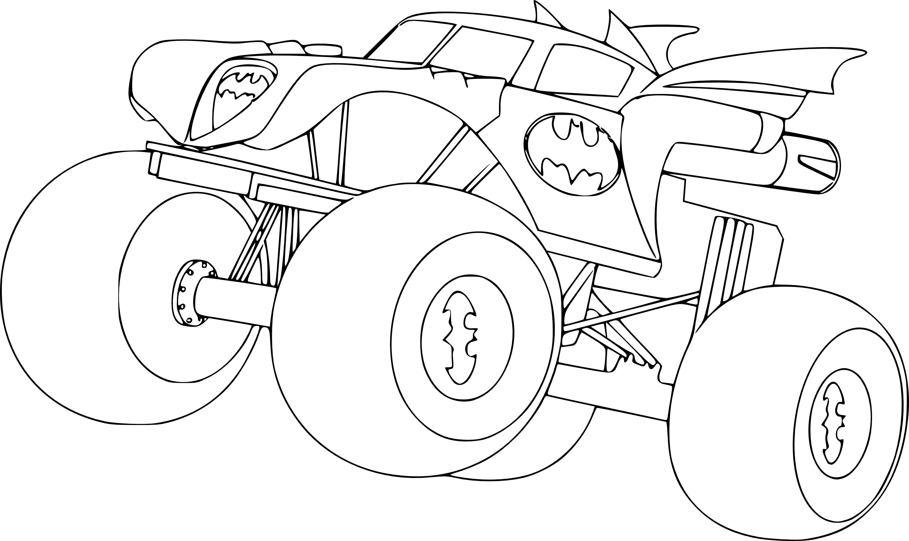 coloriage monster truck batman