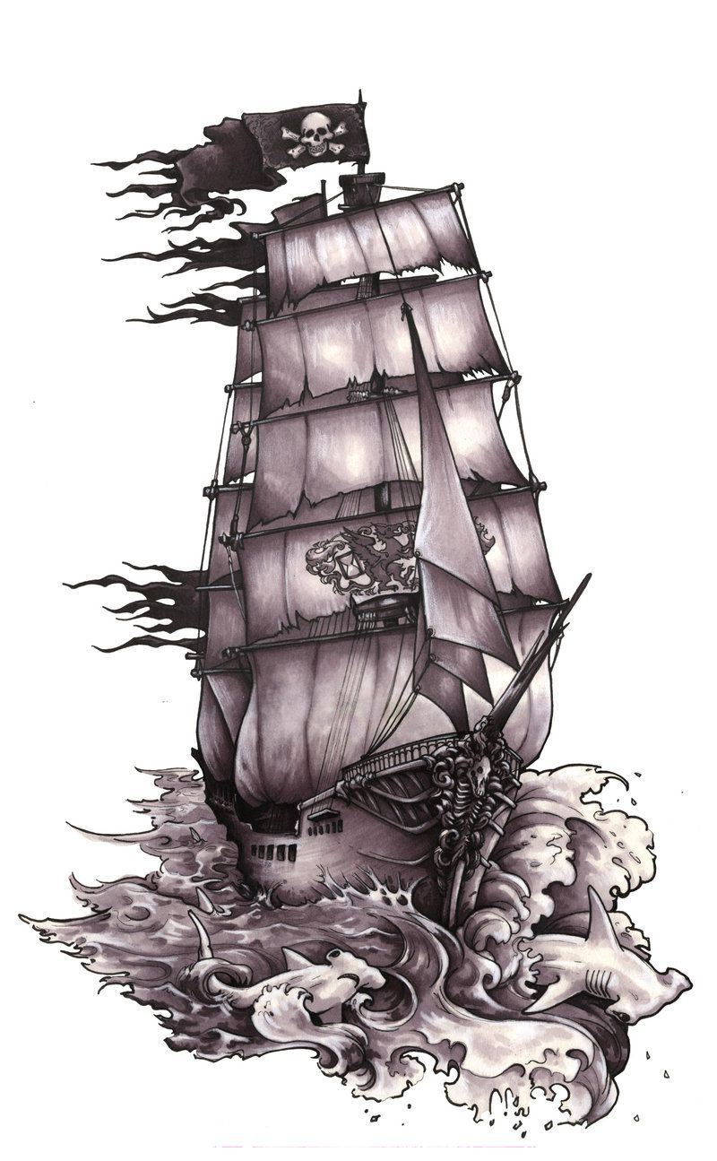 pirate ship tattoos