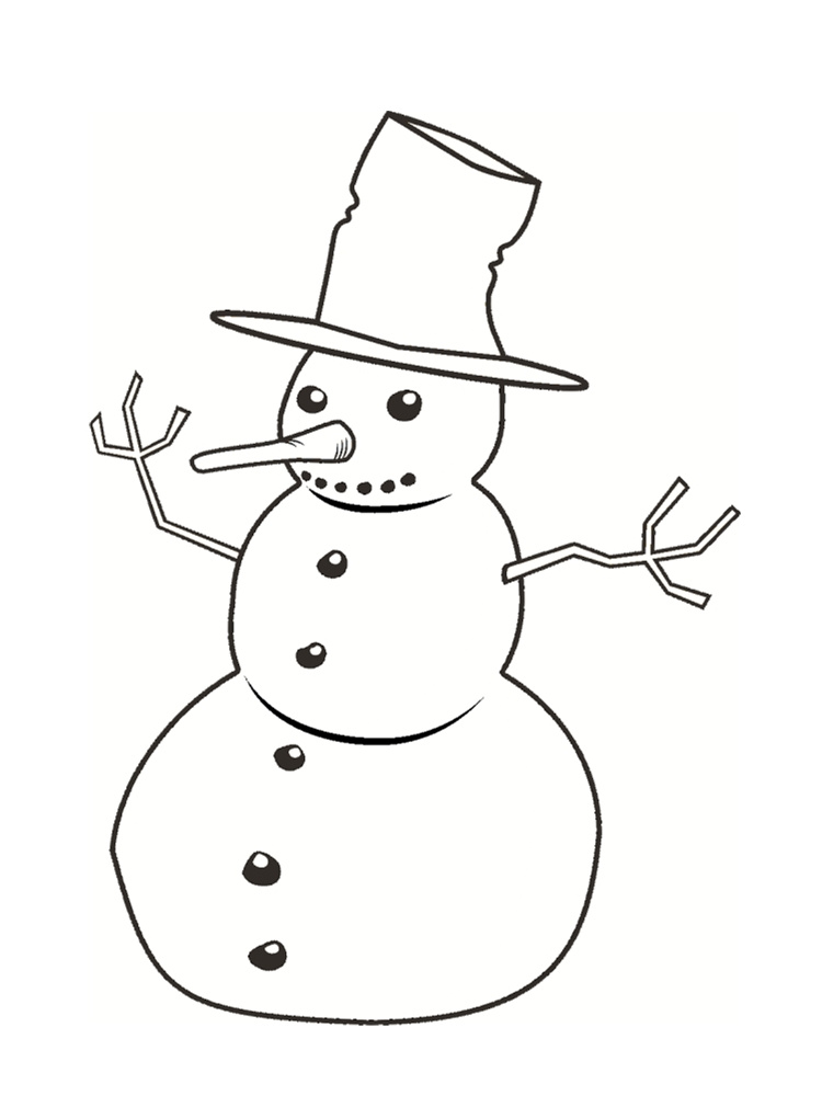 coloriage bonhomme de neige 20 dessins