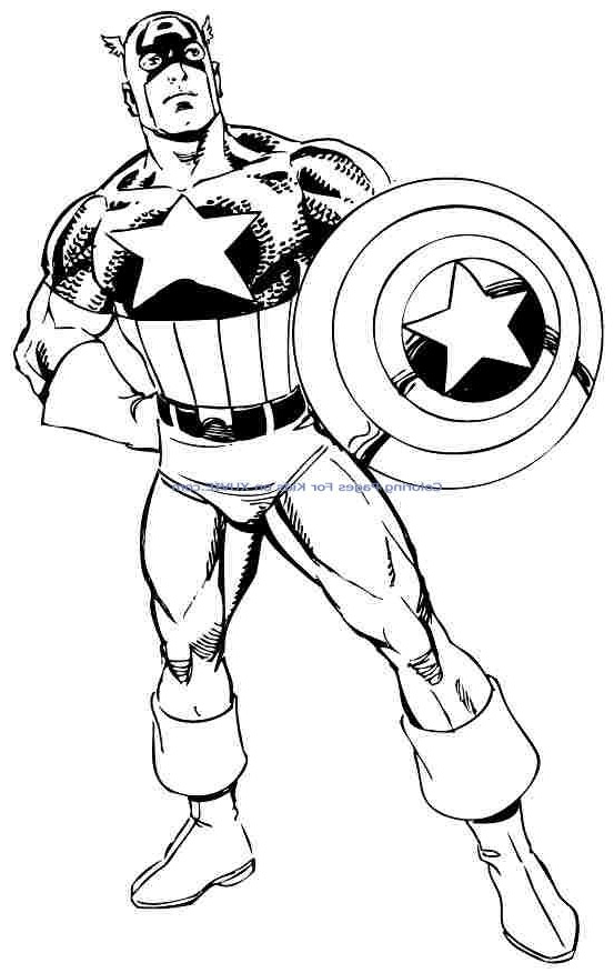 coloriage captain america