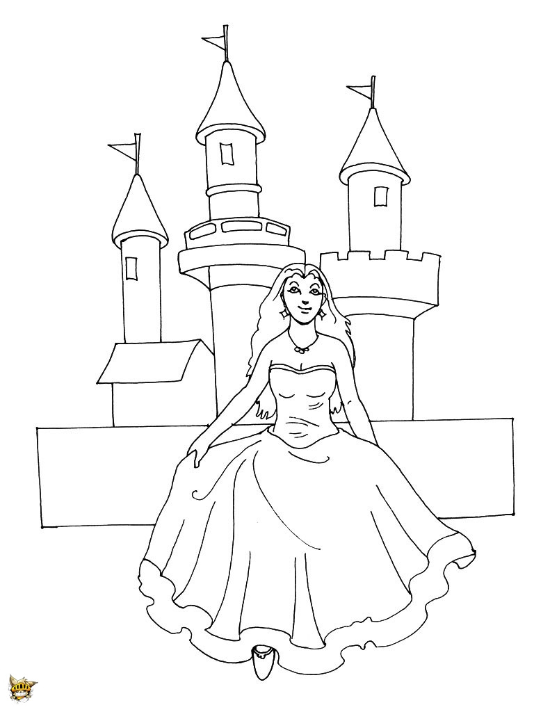 princesse devant le chateau