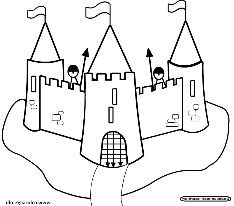 chateau fort maternelle coloriage dessin