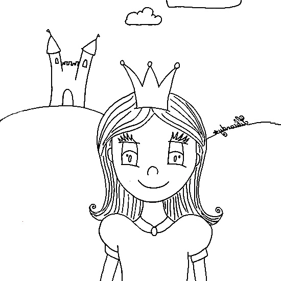dessin princesse chateau