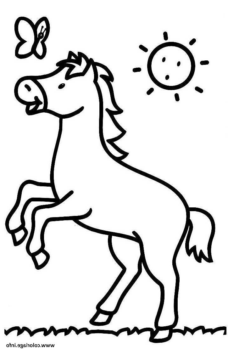 cheval facile maternelle enfant coloriage dessin