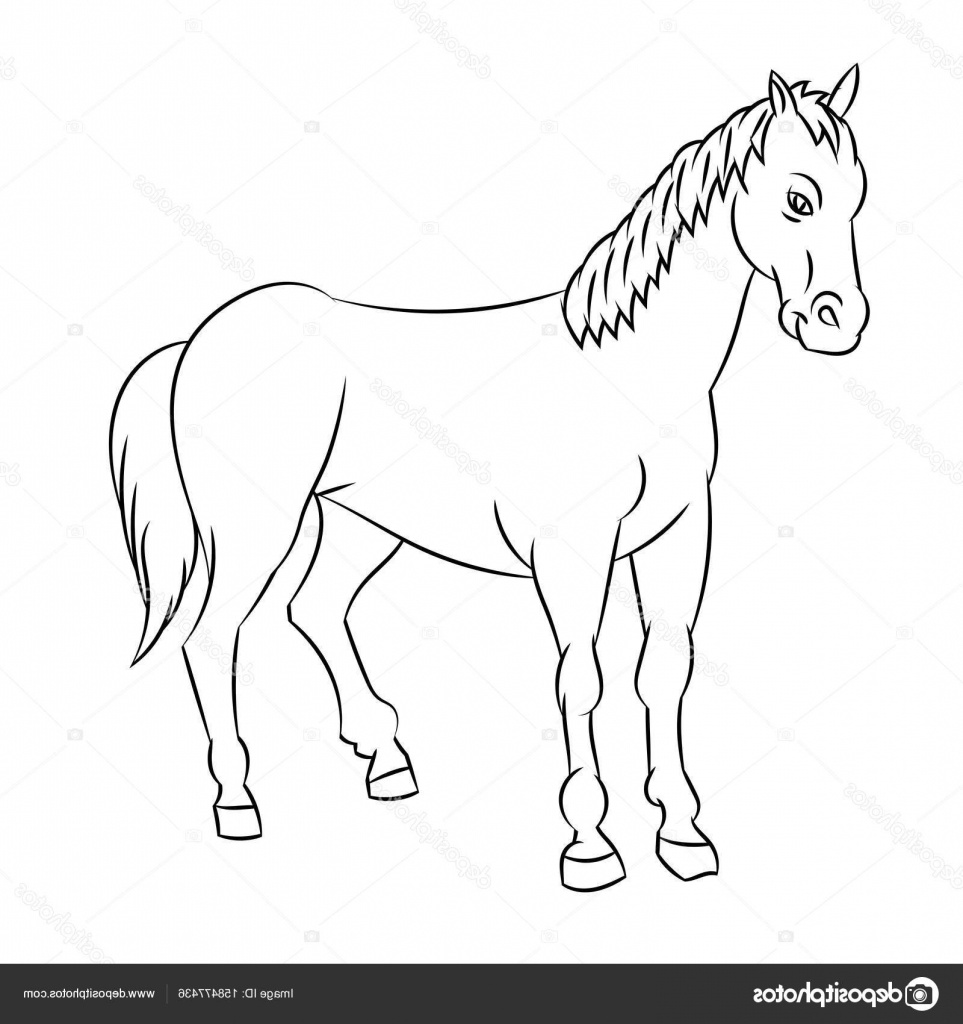 dessin a colorier cheval en ligne