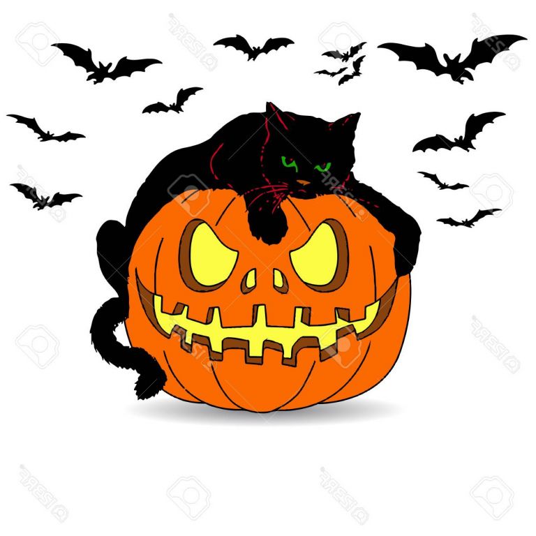 Citrouille D'halloween Dessin Inspirant Stock Carte De Voeux Avec Halloween Dessin Avec Des Citrouilles