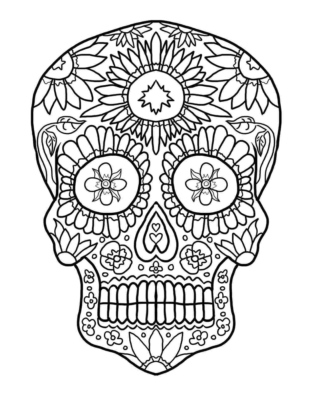 dessins de tete de mort a colorier ▷【 coloriage gratuit 】dessins 2019 dedans coloriage tete de mort mexicaine a imprimer gratuit