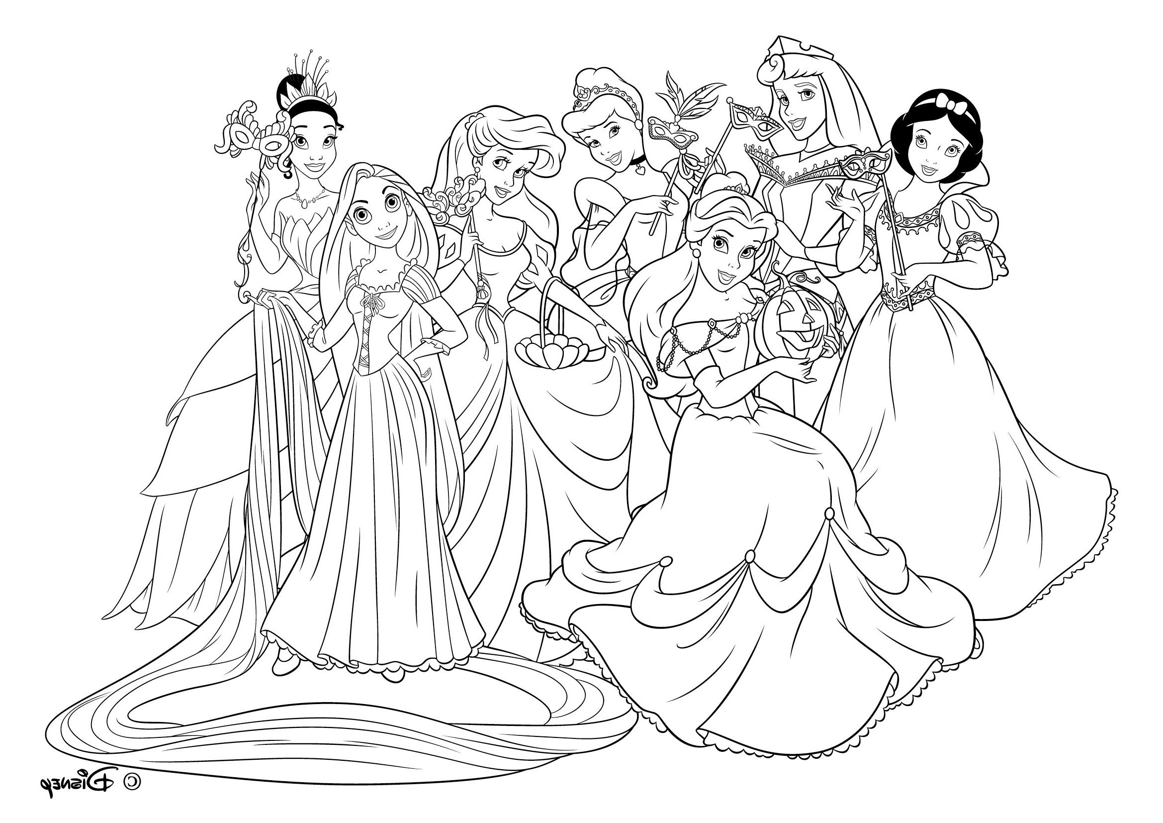 coloriage princesses disney imprimer