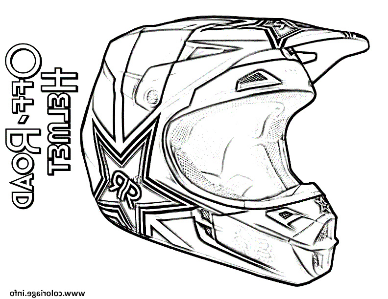 motocross casque coloriage dessin