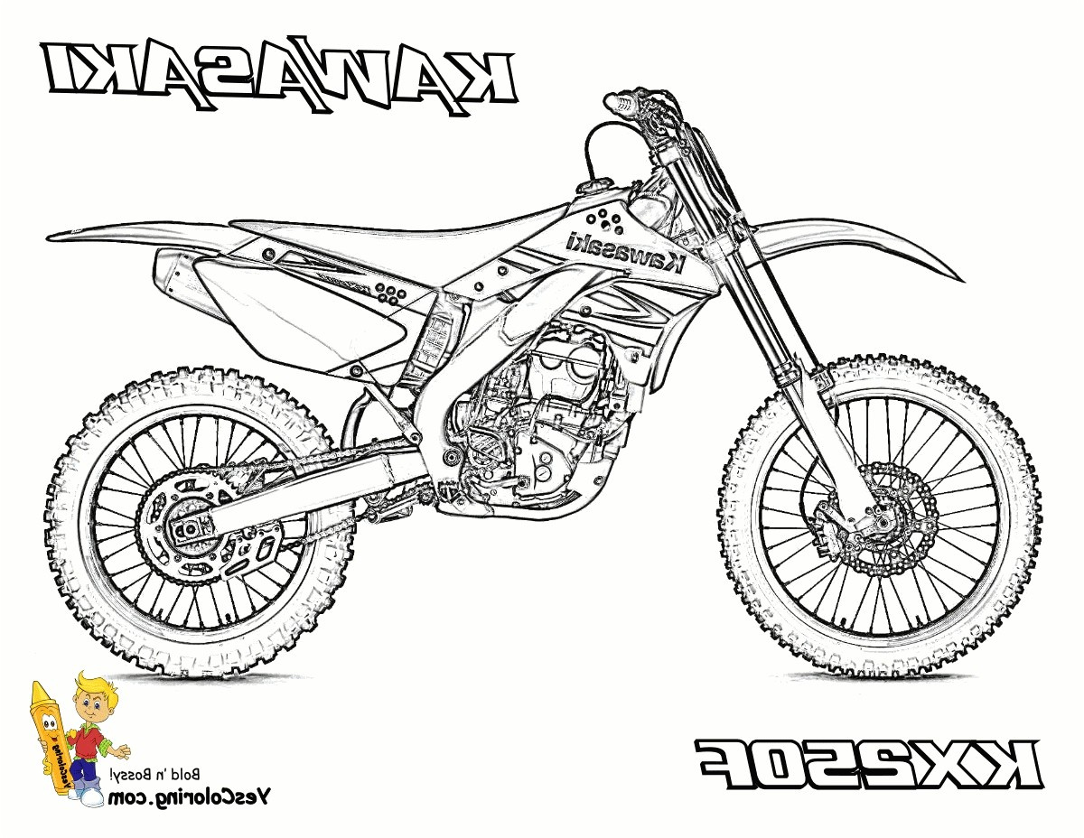 dessin motocross coloriage