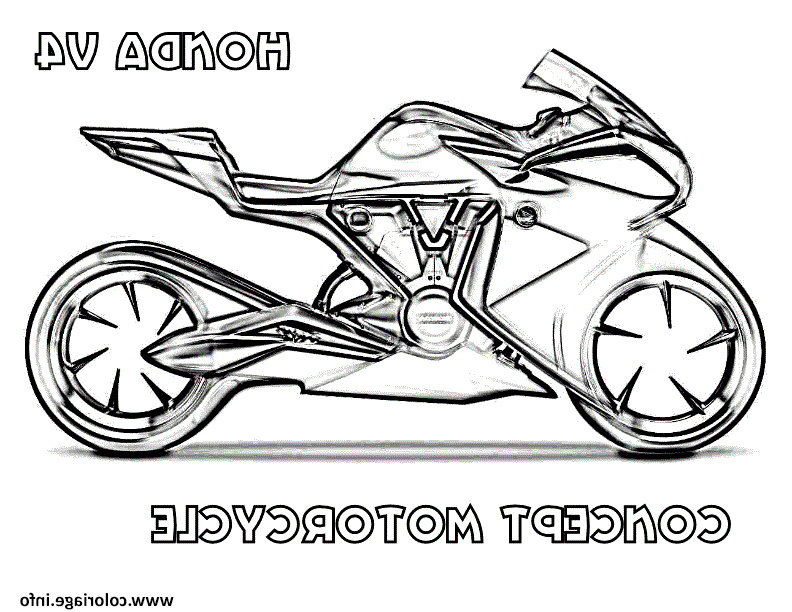 moto facile 40 coloriage dessin