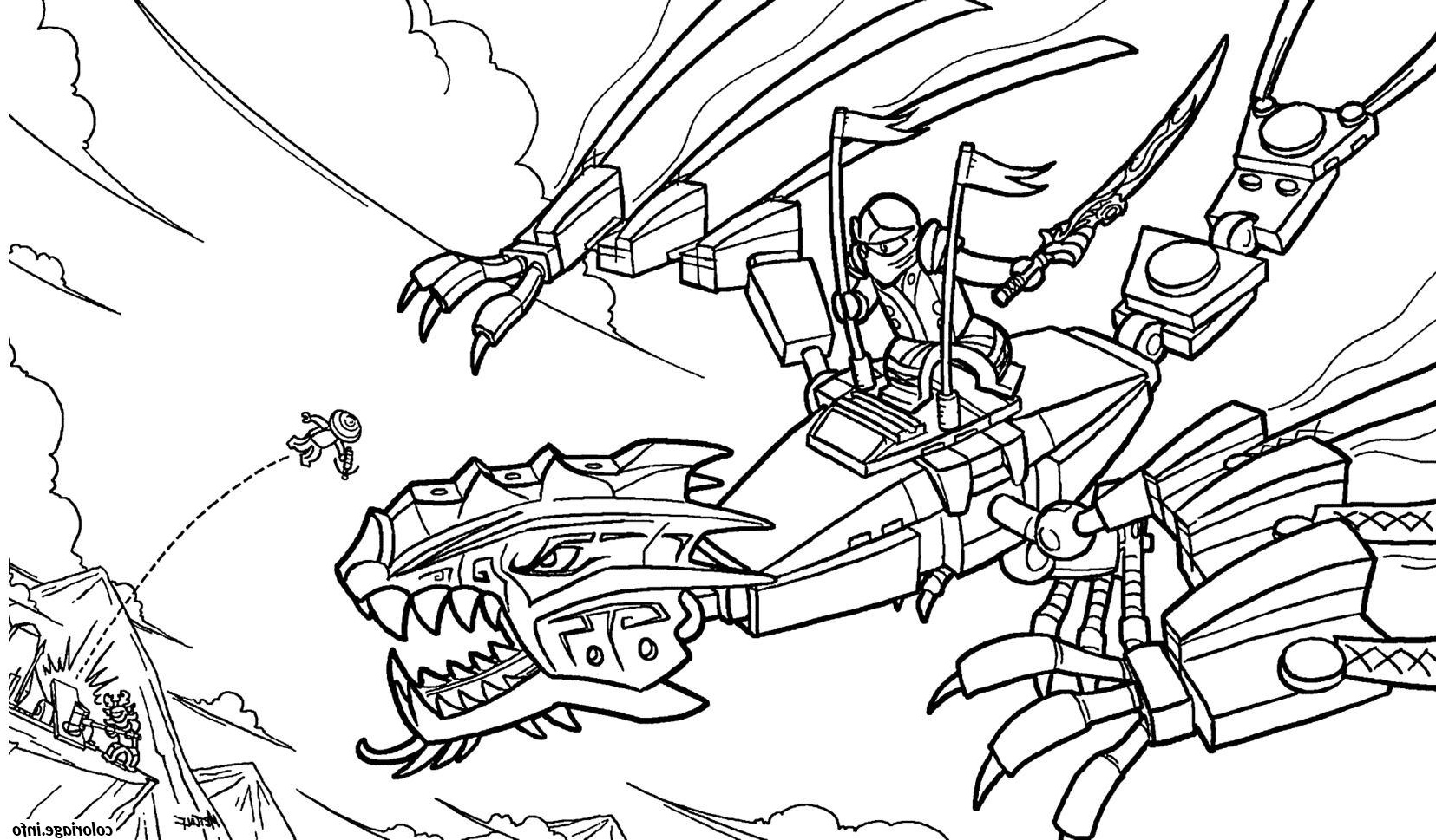 ninjago sur un dragon ninja coloriage 1951