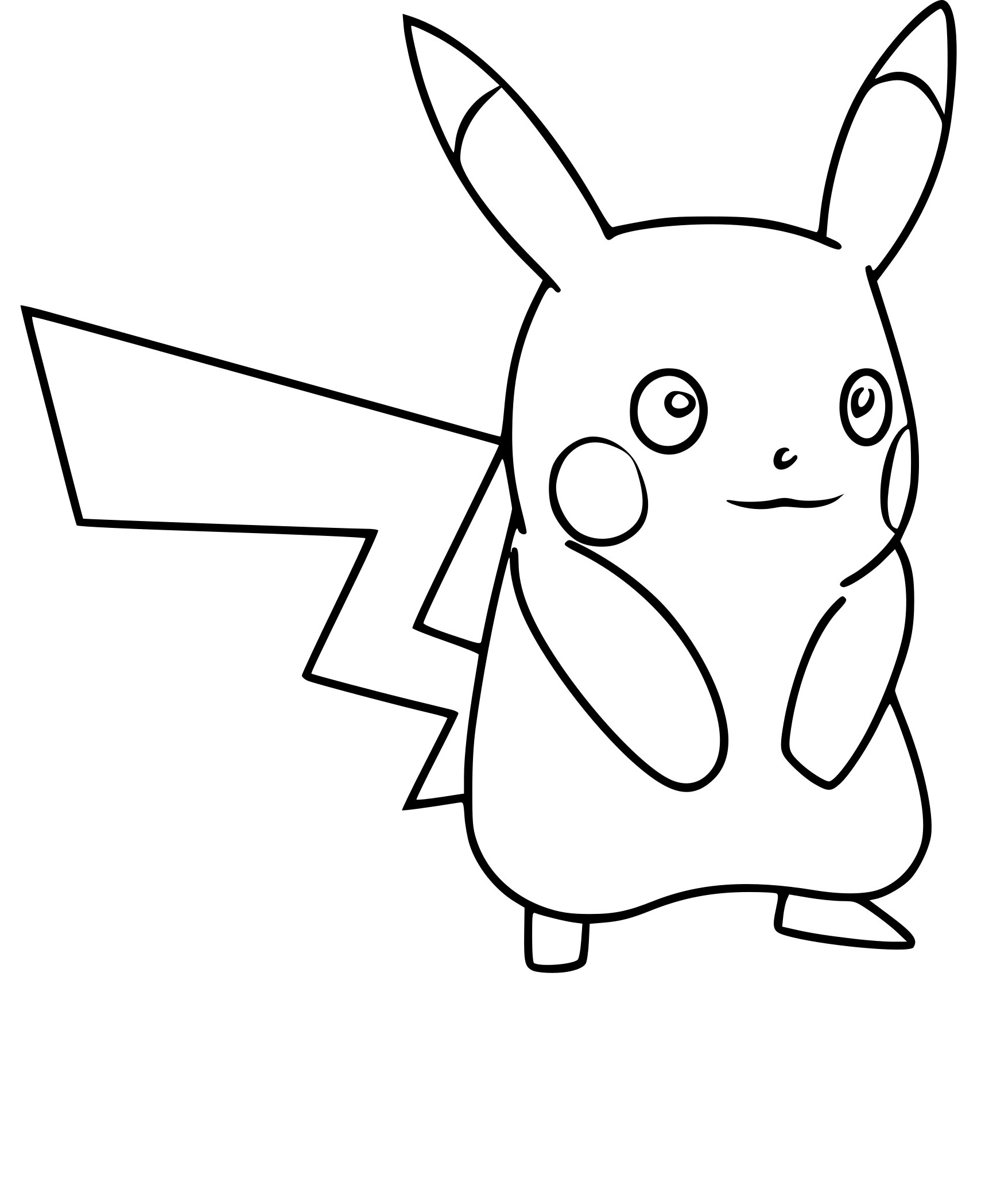 coloriage pikachu pokemon go