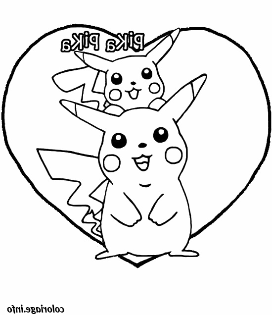 pokemon pikachu coeur coloriage 8067