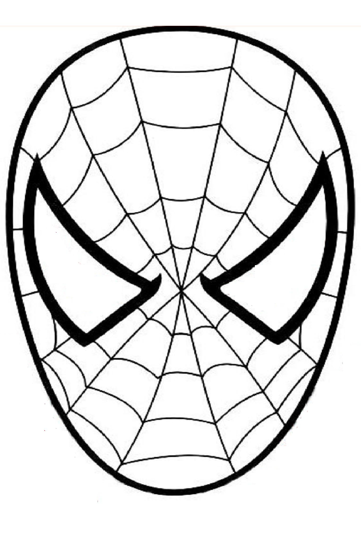 decoupage masque spiderman a colorier