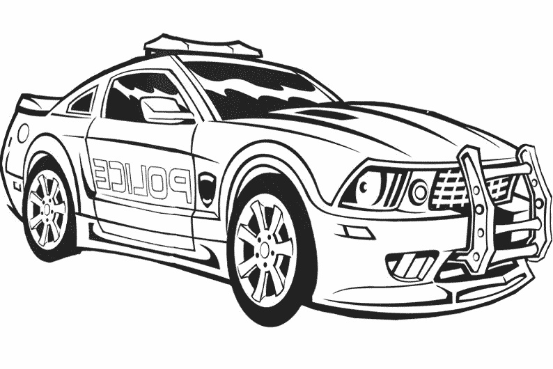 coloriage transformers en voiture de police