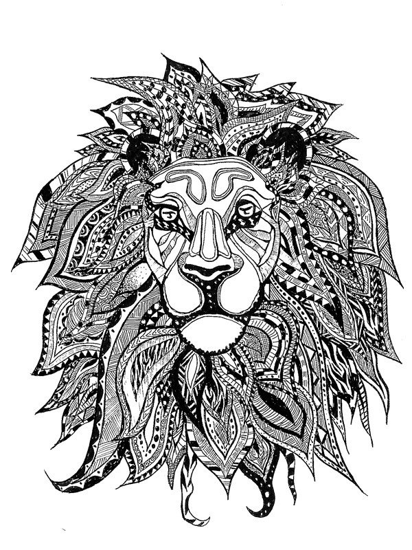 zen lion art