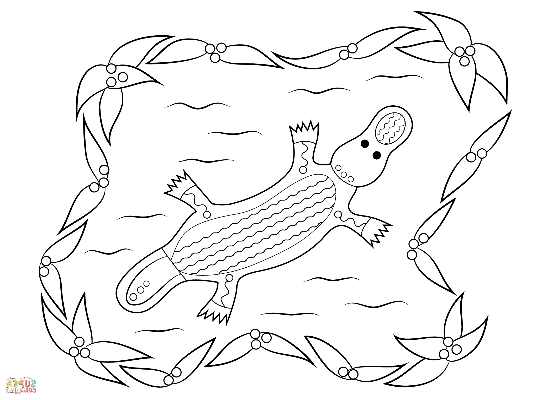 dessin aborigene dun ornithorynque