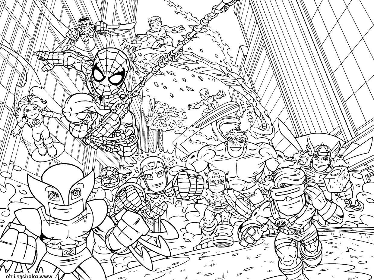 avengers mini iron man spiderman captain america hulk kids coloriage