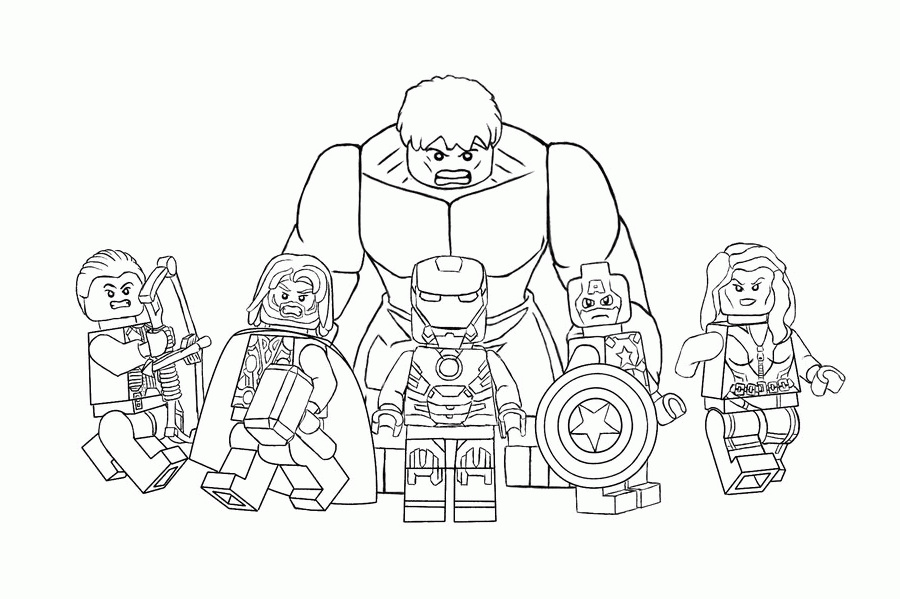 lego avenger coloring pages