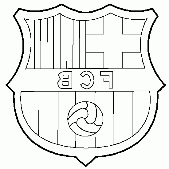 Coloriage ecusson club Barcelone FCB