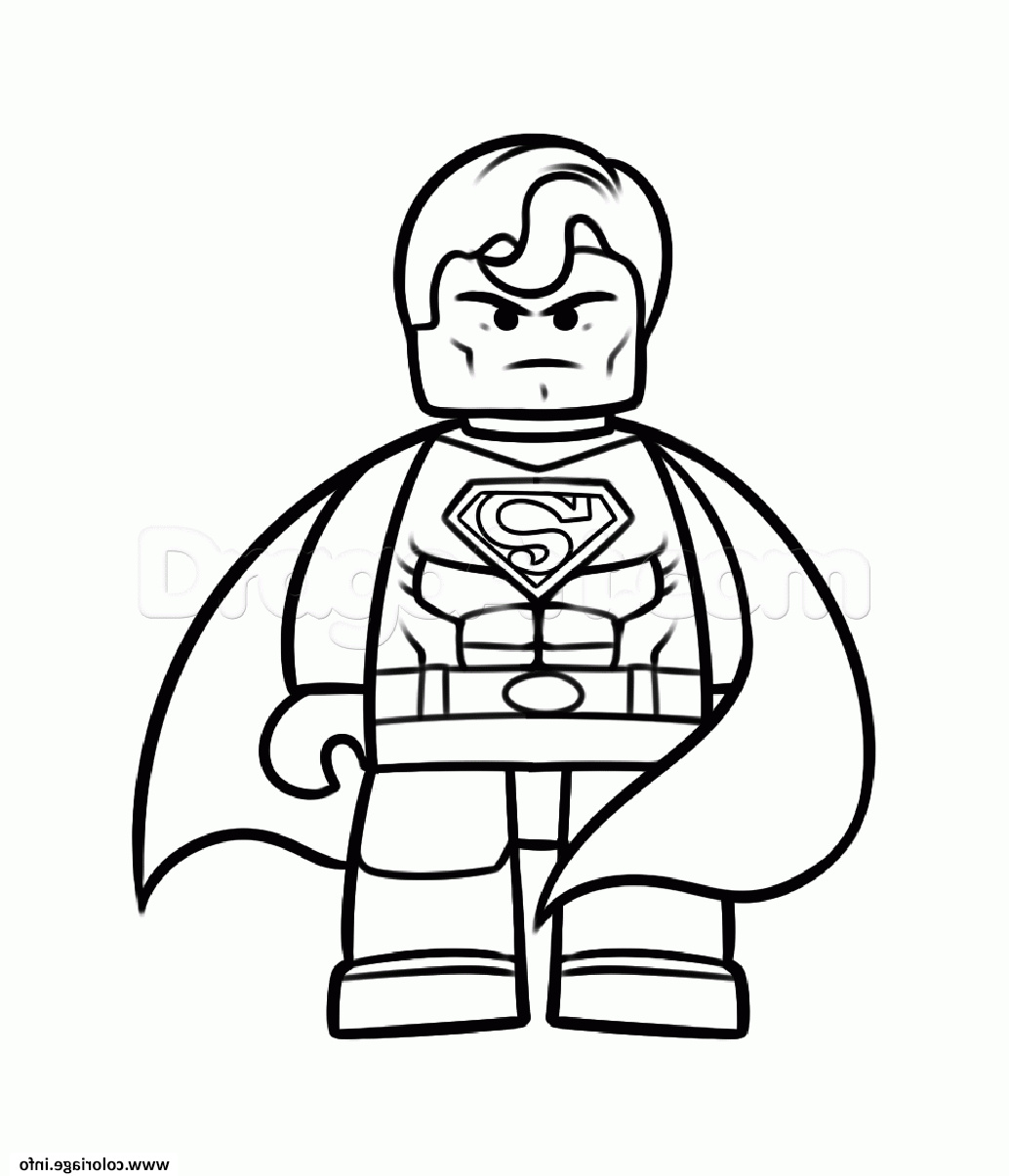 superman vs batman lego coloriage dessin