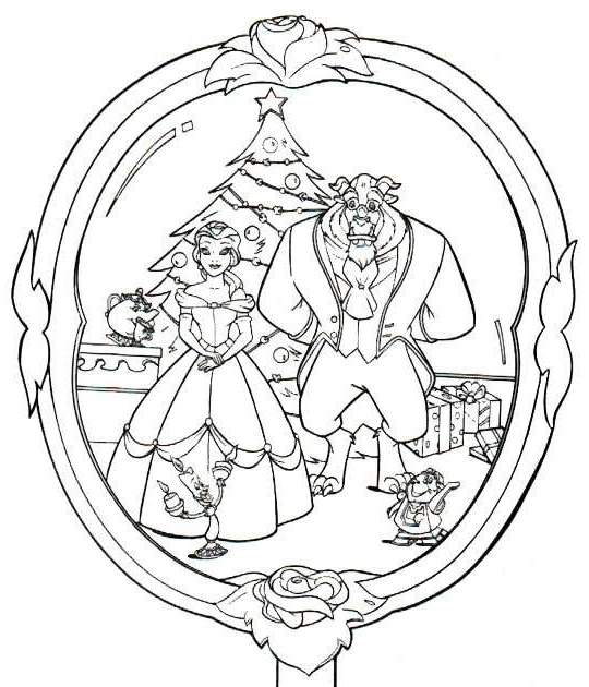 christmas coloring page beauty and