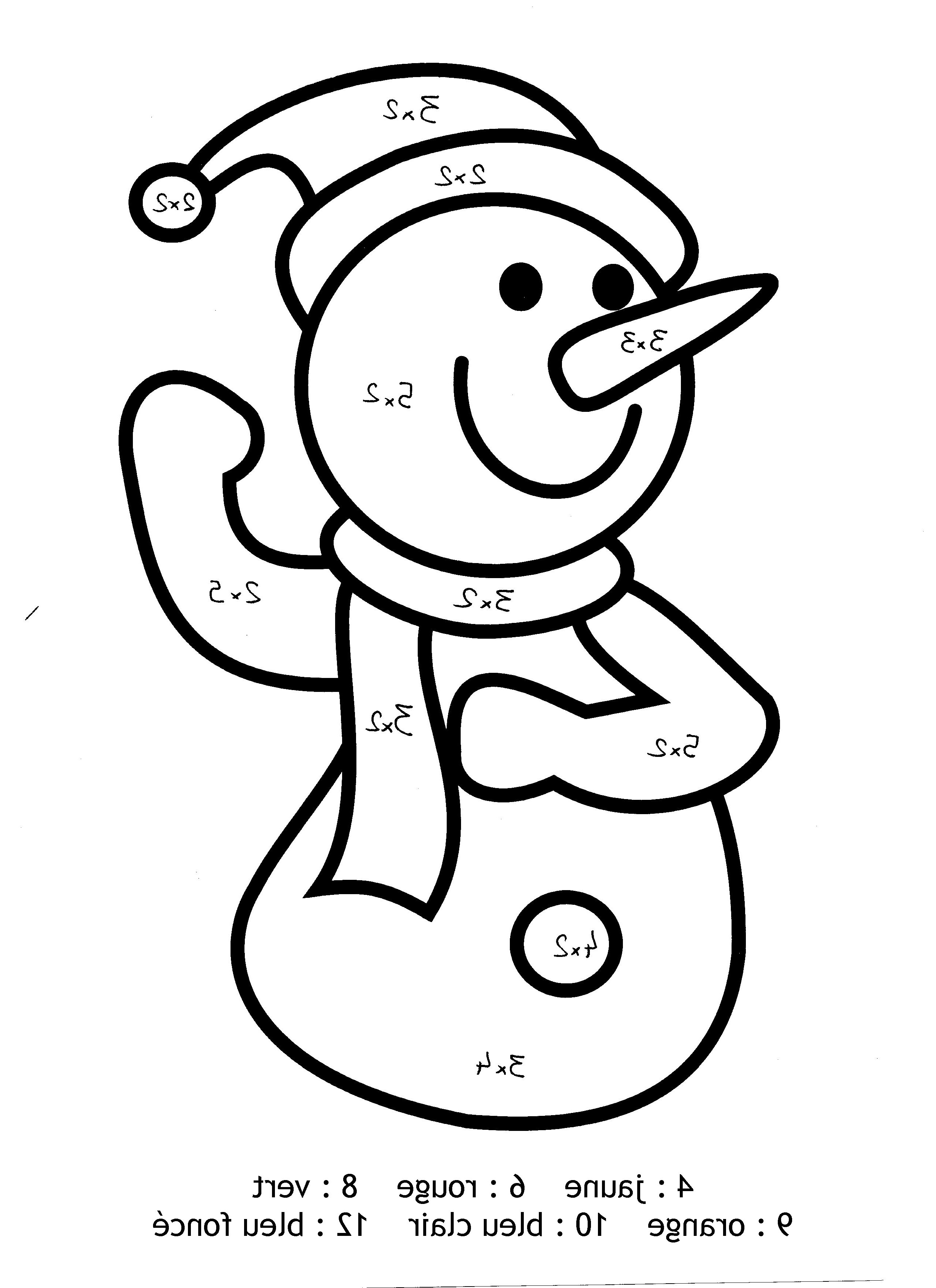dessin a colorier gratuit bonhomme de neige