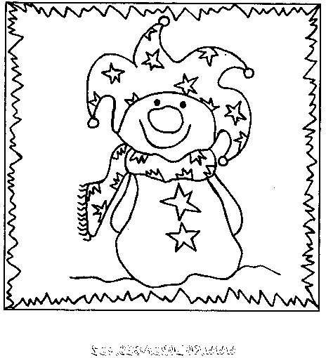 imprimer coloriage 9694 bonhomme de neige