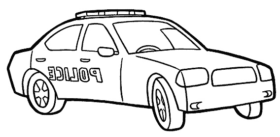 dessin voiture de police a imprimer