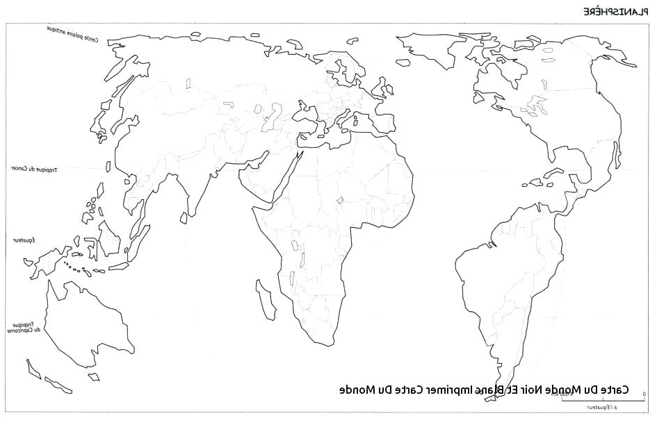 coloriage carte du monde a imprimer
