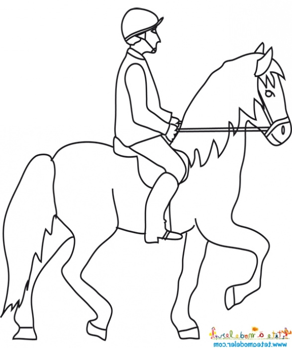 equitation coloriage 1