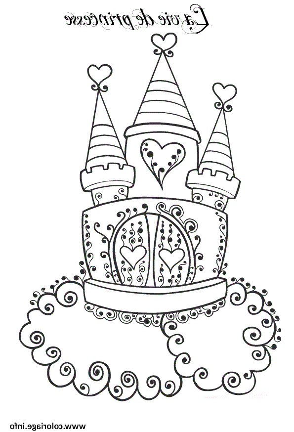 chateau la vie de princesse coloriage dessin