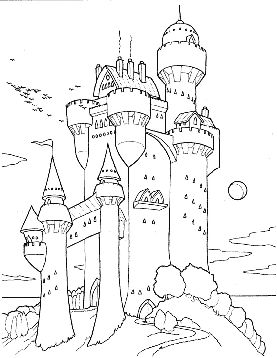 chateau disney coloriage
