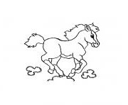 cheval frison coloriage dessin 276