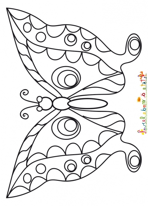 coloriage d un papillon au motif plexe