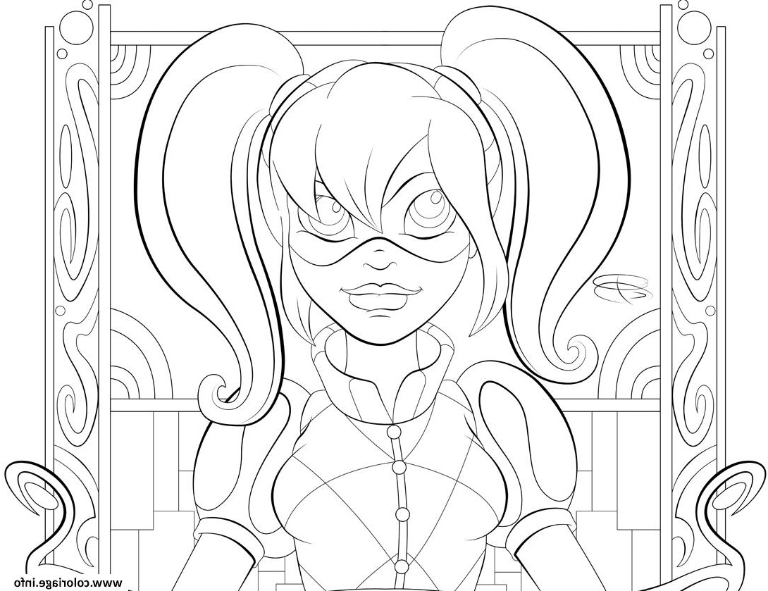 harley quinn super girls coloriage