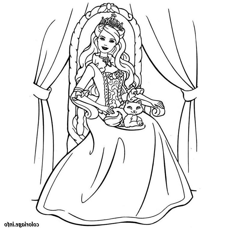 barbie 12 princesses coloriage dessin 212