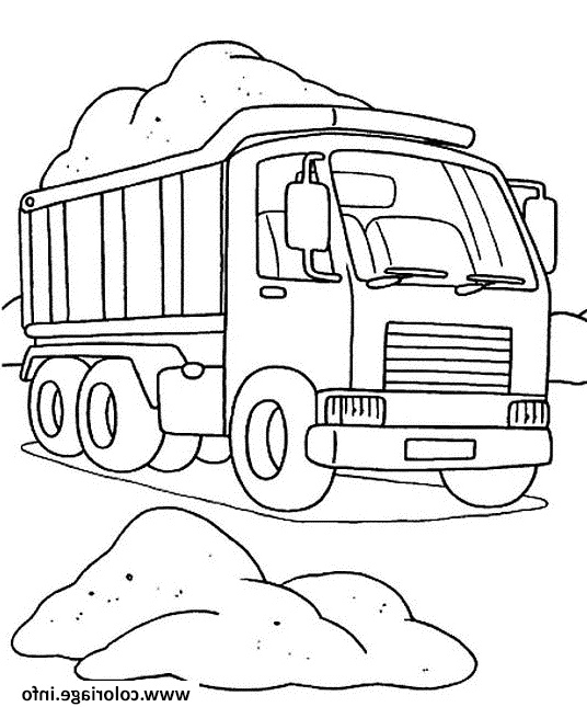 camion de terre coloriage dessin
