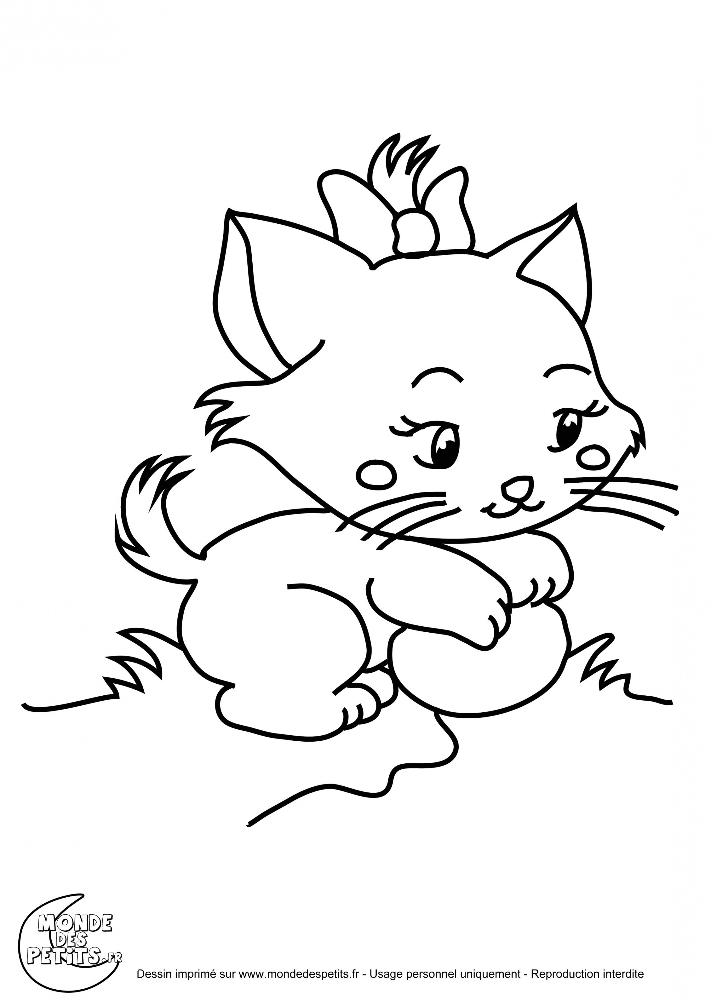 coloriage a imprimer chatons trop mignons dessin de chat trop mignon pour coloriage de chat trop mignon