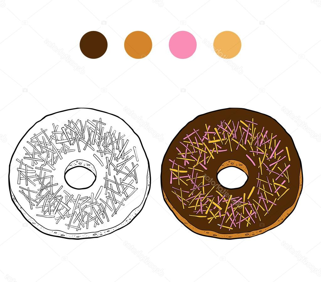 Afbeeldingsresultaat voor donut kleurplaat ide menggambar in