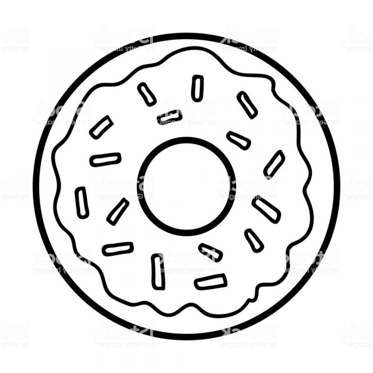 Coloriage De Donuts Cool Images Livre De Coloriage Donut Vecteurs Libres De Droits Et Plus