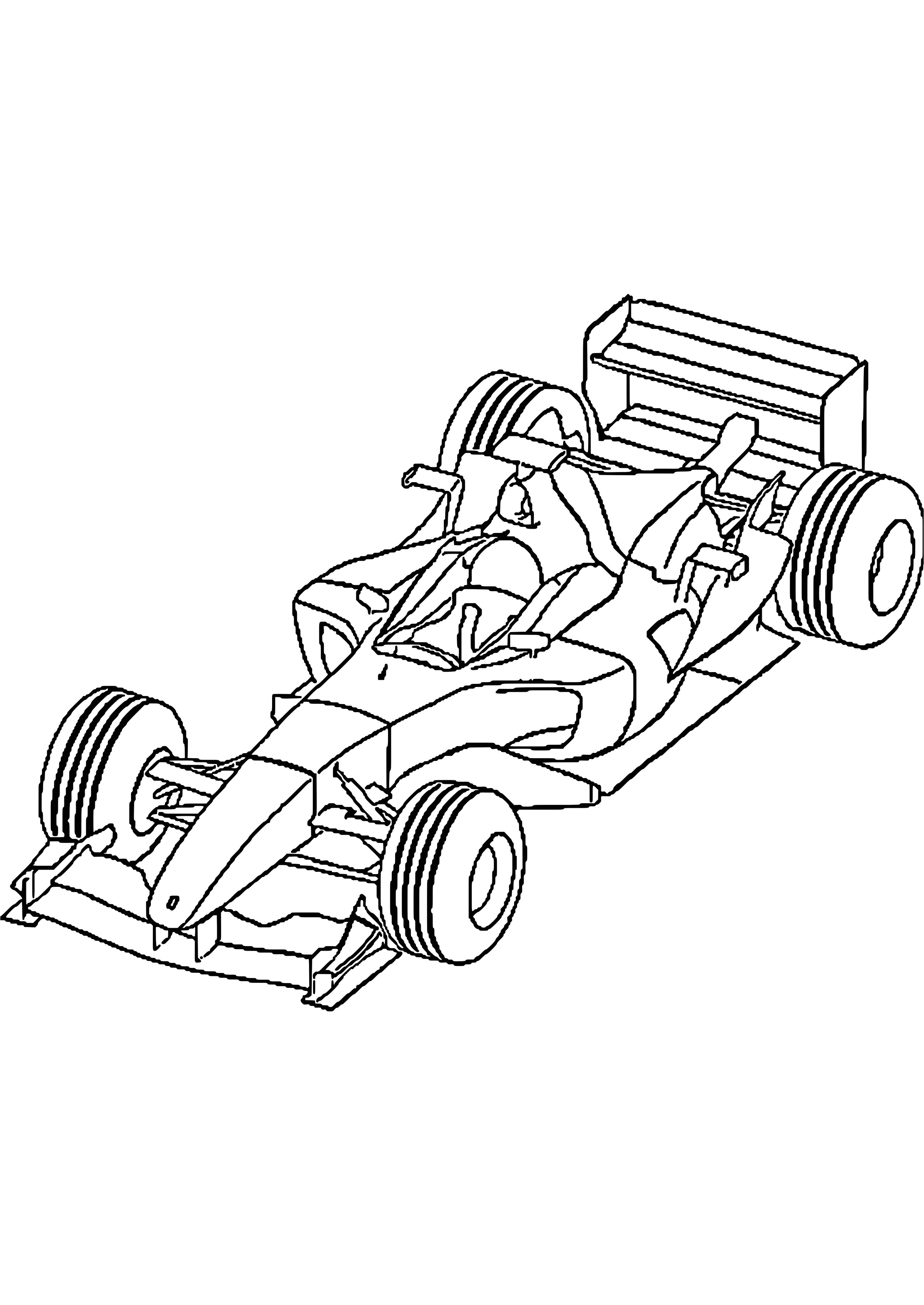 coloriage voiture de course formule 1