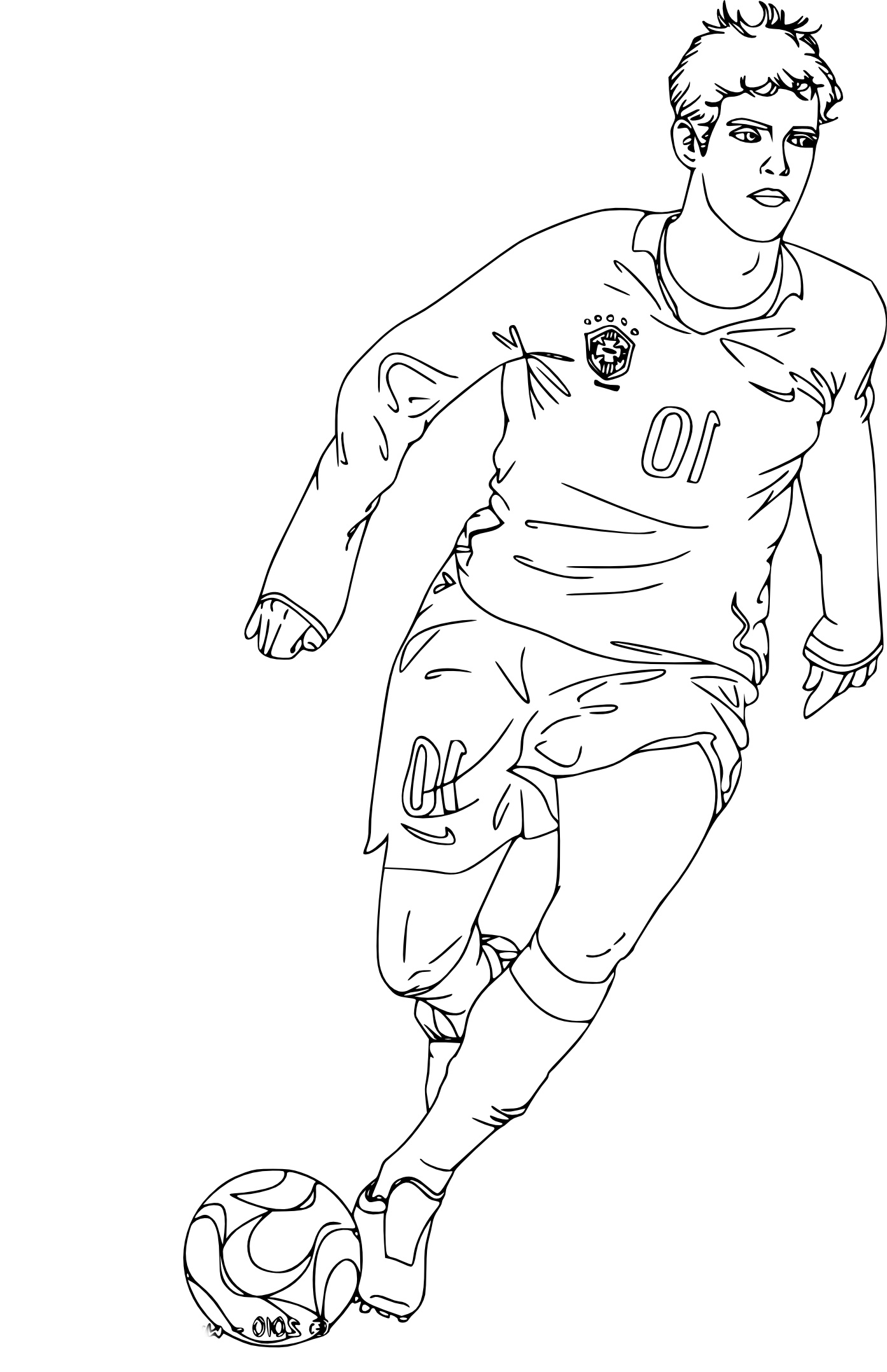 coloriage joueur de foot kaka